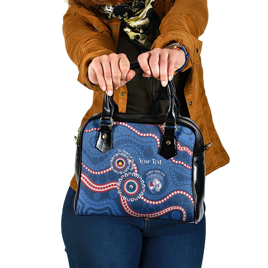 Western Bulldogs NAIDOC 2026 Personalised Shoulder Handbag 50 Years of Deadly Aboriginal Art