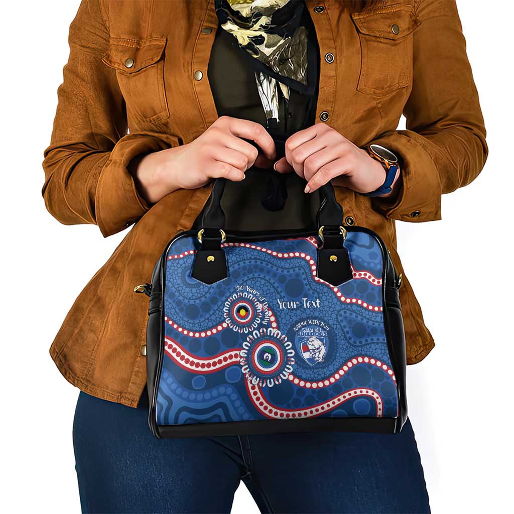 Western Bulldogs NAIDOC 2026 Personalised Shoulder Handbag 50 Years of Deadly Aboriginal Art