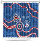 Western Bulldogs NAIDOC 2026 Personalised Shower Curtain 50 Years of Deadly Aboriginal Art