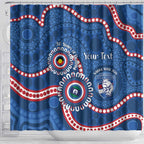 Western Bulldogs NAIDOC 2026 Personalised Shower Curtain 50 Years of Deadly Aboriginal Art