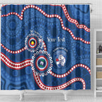 Western Bulldogs NAIDOC 2026 Personalised Shower Curtain 50 Years of Deadly Aboriginal Art