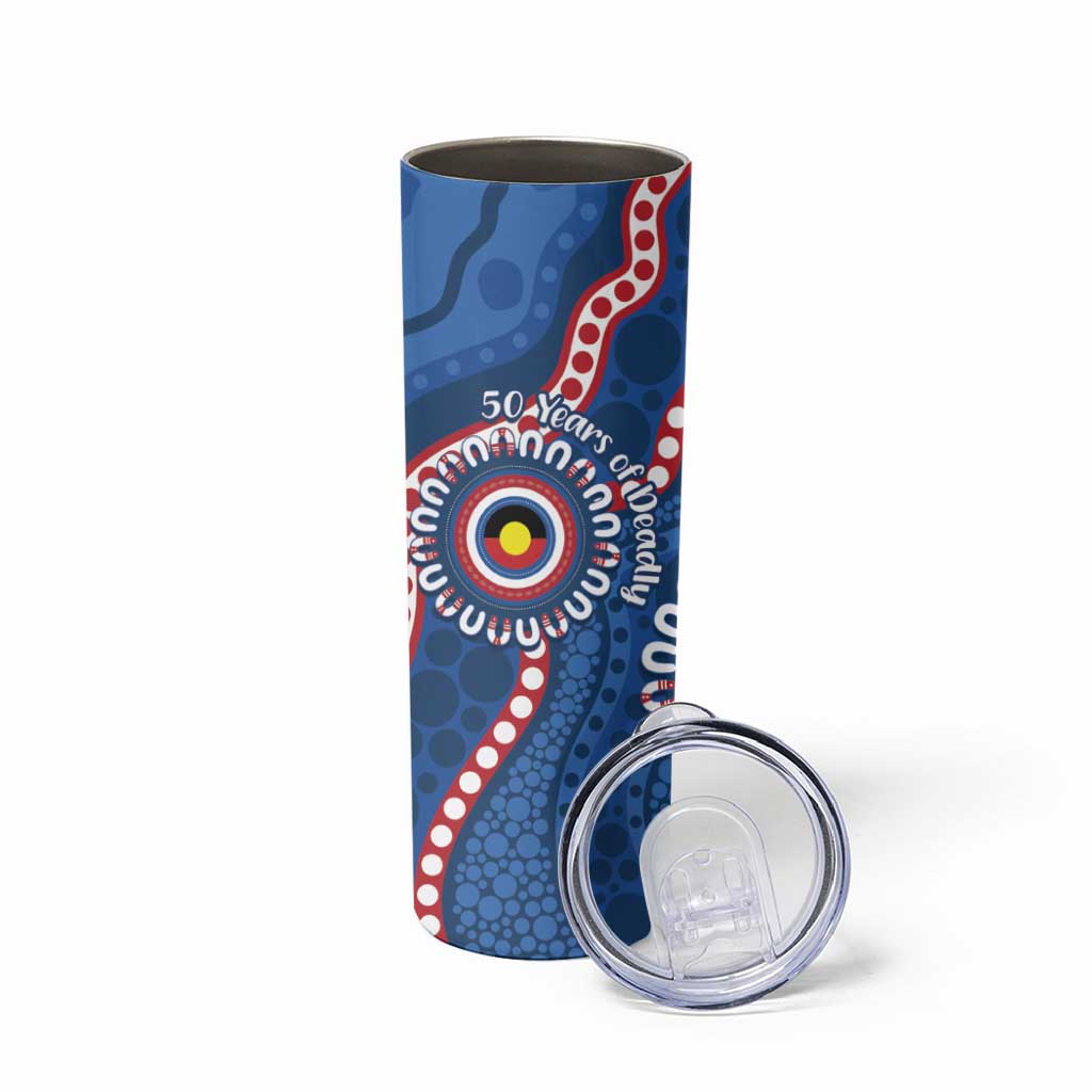 Western Bulldogs NAIDOC 2026 Personalised Skinny Tumbler 50 Years of Deadly Aboriginal Art