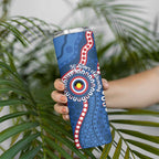 Western Bulldogs NAIDOC 2026 Personalised Skinny Tumbler 50 Years of Deadly Aboriginal Art
