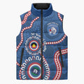Western Bulldogs NAIDOC 2026 Personalised Sleeveless Puffer Jacket 50 Years of Deadly Aboriginal Art