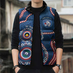 Western Bulldogs NAIDOC 2026 Personalised Sleeveless Puffer Jacket 50 Years of Deadly Aboriginal Art