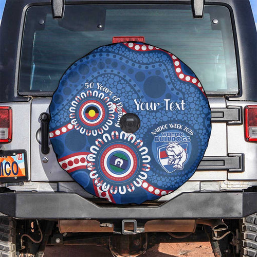 Western Bulldogs NAIDOC 2026 Personalised Spare Tire Cover 50 Years of Deadly Aboriginal Art