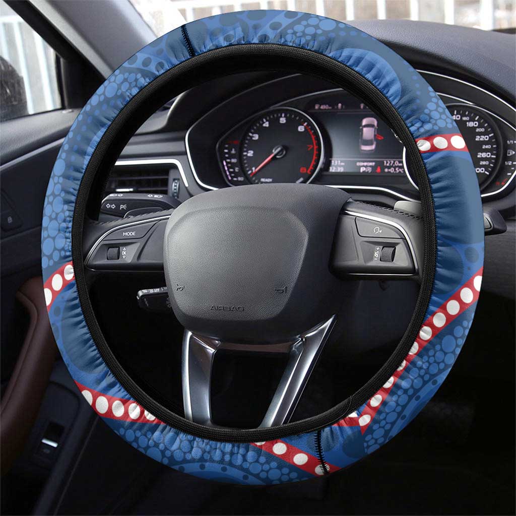 Western Bulldogs NAIDOC 2026 Steering Wheel Cover 50 Years of Deadly Aboriginal Art