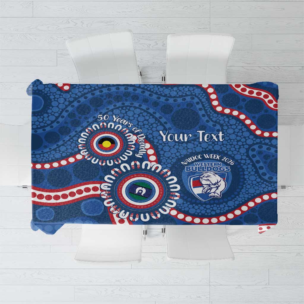 Western Bulldogs NAIDOC 2026 Personalised Tablecloth 50 Years of Deadly Aboriginal Art