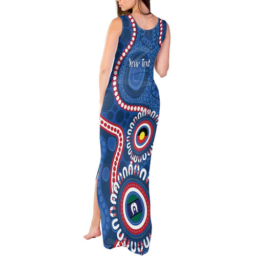 Western Bulldogs NAIDOC 2026 Personalised Tank Maxi Dress 50 Years of Deadly Aboriginal Art