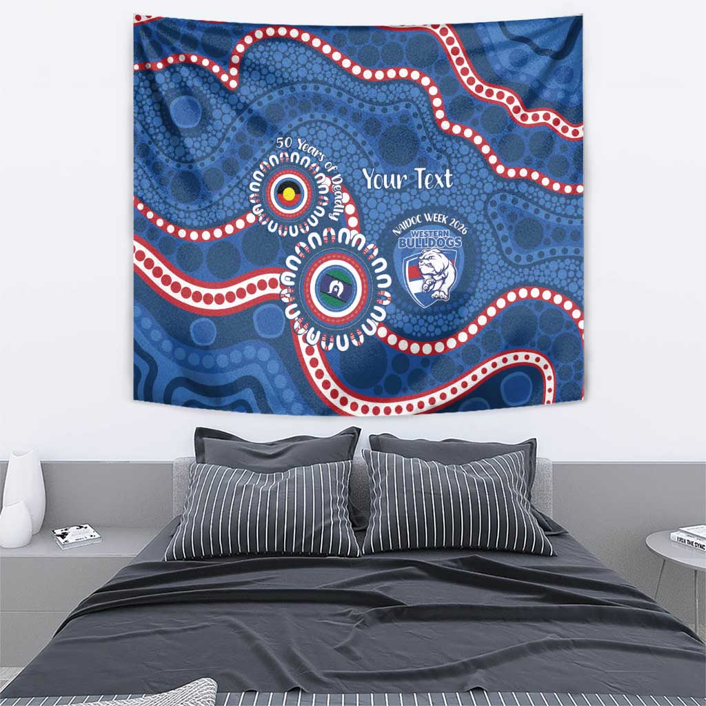 Western Bulldogs NAIDOC 2026 Personalised Tapestry 50 Years of Deadly Aboriginal Art