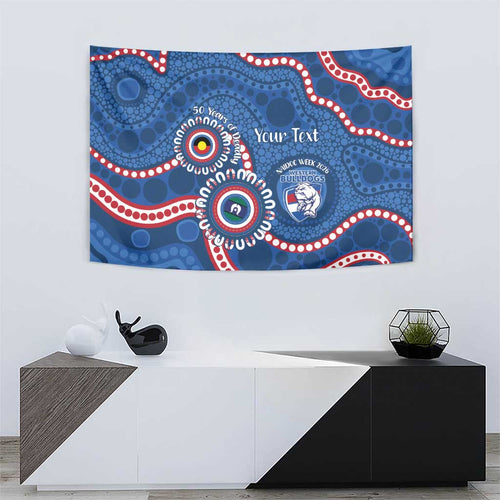 Western Bulldogs NAIDOC 2026 Personalised Tapestry 50 Years of Deadly Aboriginal Art