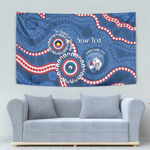 Western Bulldogs NAIDOC 2026 Personalised Tapestry 50 Years of Deadly Aboriginal Art