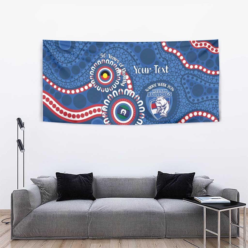 Western Bulldogs NAIDOC 2026 Personalised Tapestry 50 Years of Deadly Aboriginal Art