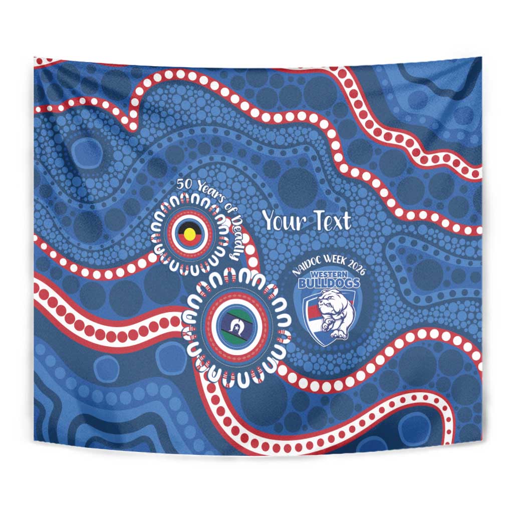 Western Bulldogs NAIDOC 2026 Personalised Tapestry 50 Years of Deadly Aboriginal Art