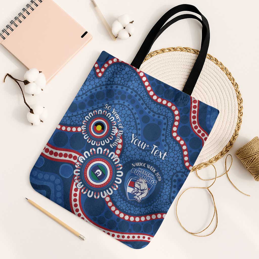 Western Bulldogs NAIDOC 2026 Personalised Tote Bag 50 Years of Deadly Aboriginal Art