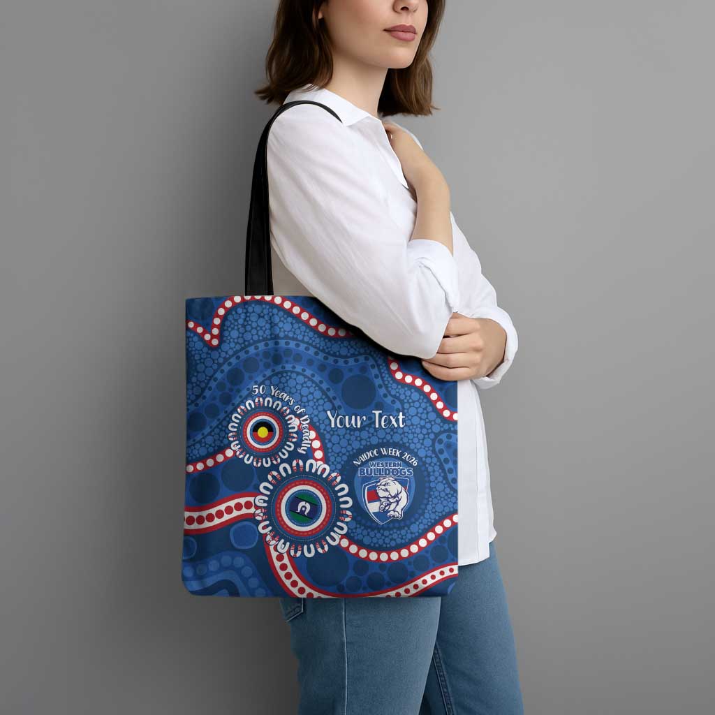 Western Bulldogs NAIDOC 2026 Personalised Tote Bag 50 Years of Deadly Aboriginal Art