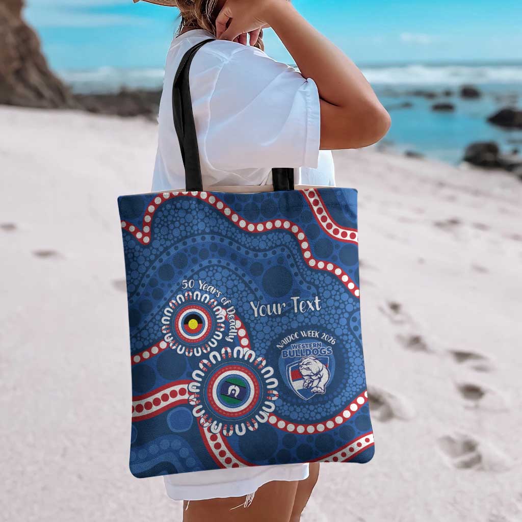 Western Bulldogs NAIDOC 2026 Personalised Tote Bag 50 Years of Deadly Aboriginal Art