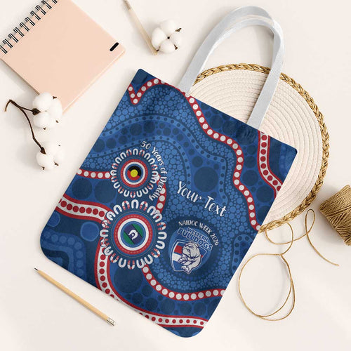 Western Bulldogs NAIDOC 2026 Personalised Tote Bag 50 Years of Deadly Aboriginal Art