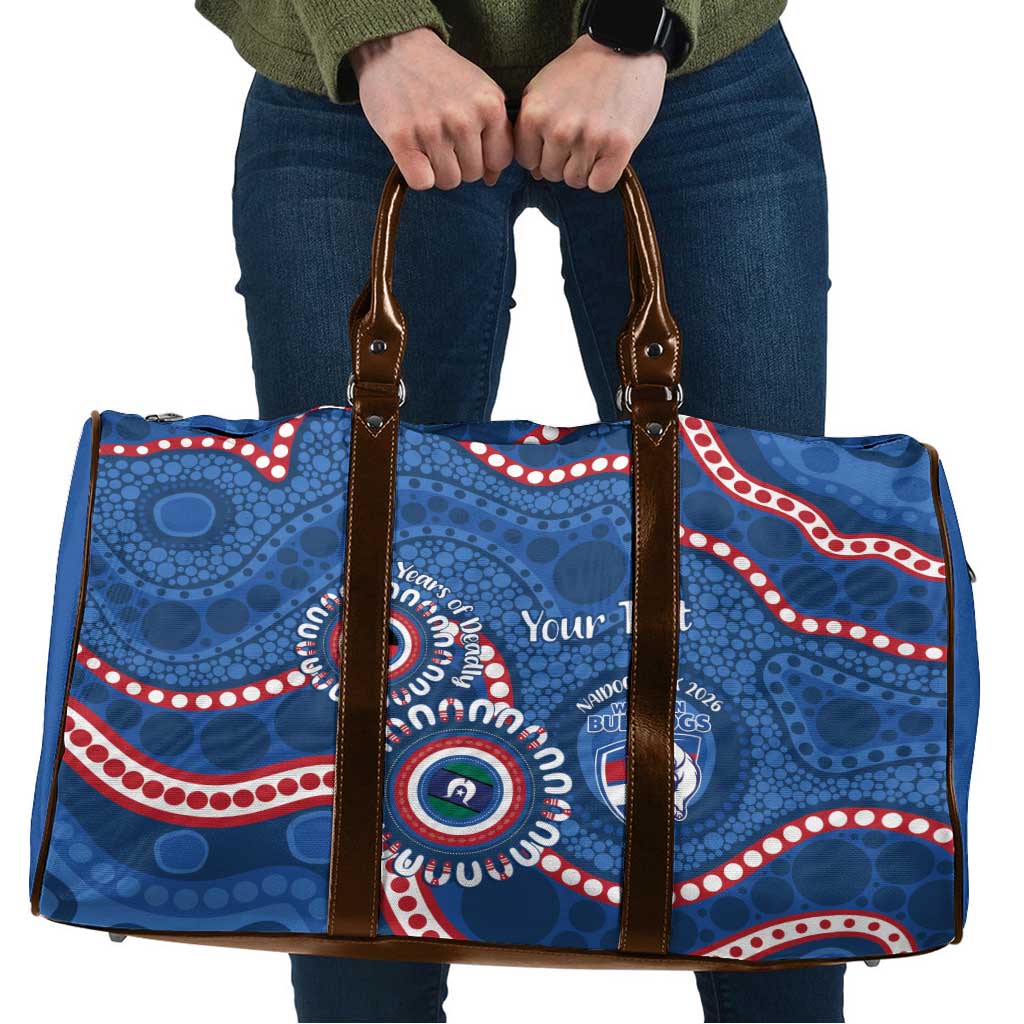 Western Bulldogs NAIDOC 2026 Personalised Travel Bag 50 Years of Deadly Aboriginal Art