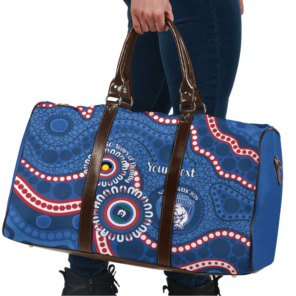 Western Bulldogs NAIDOC 2026 Personalised Travel Bag 50 Years of Deadly Aboriginal Art