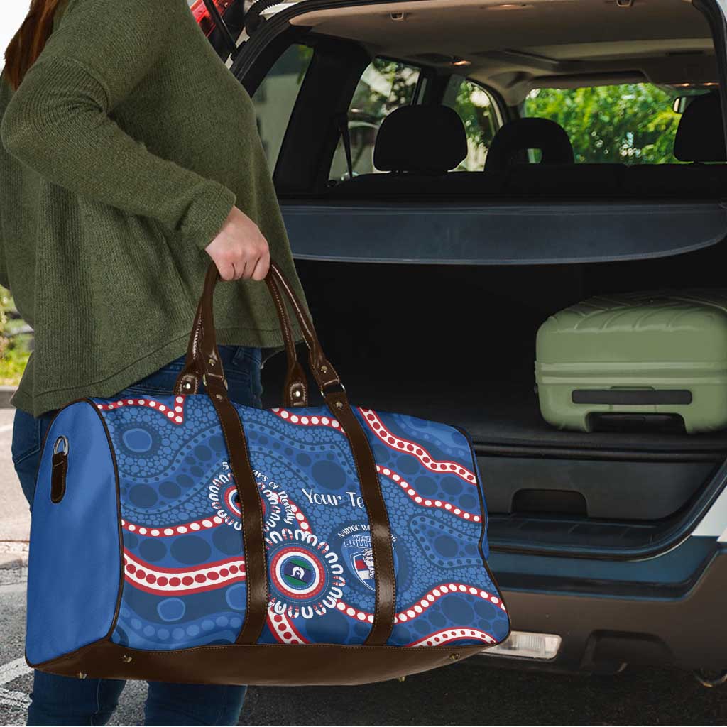 Western Bulldogs NAIDOC 2026 Personalised Travel Bag 50 Years of Deadly Aboriginal Art