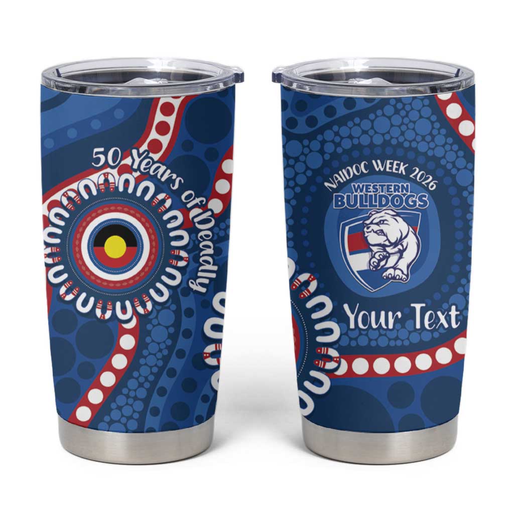 Western Bulldogs NAIDOC 2026 Personalised Tumbler Cup 50 Years of Deadly Aboriginal Art