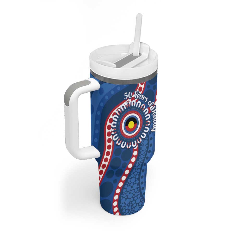Western Bulldogs NAIDOC 2026 Personalised Tumbler With Handle 50 Years of Deadly Aboriginal Art