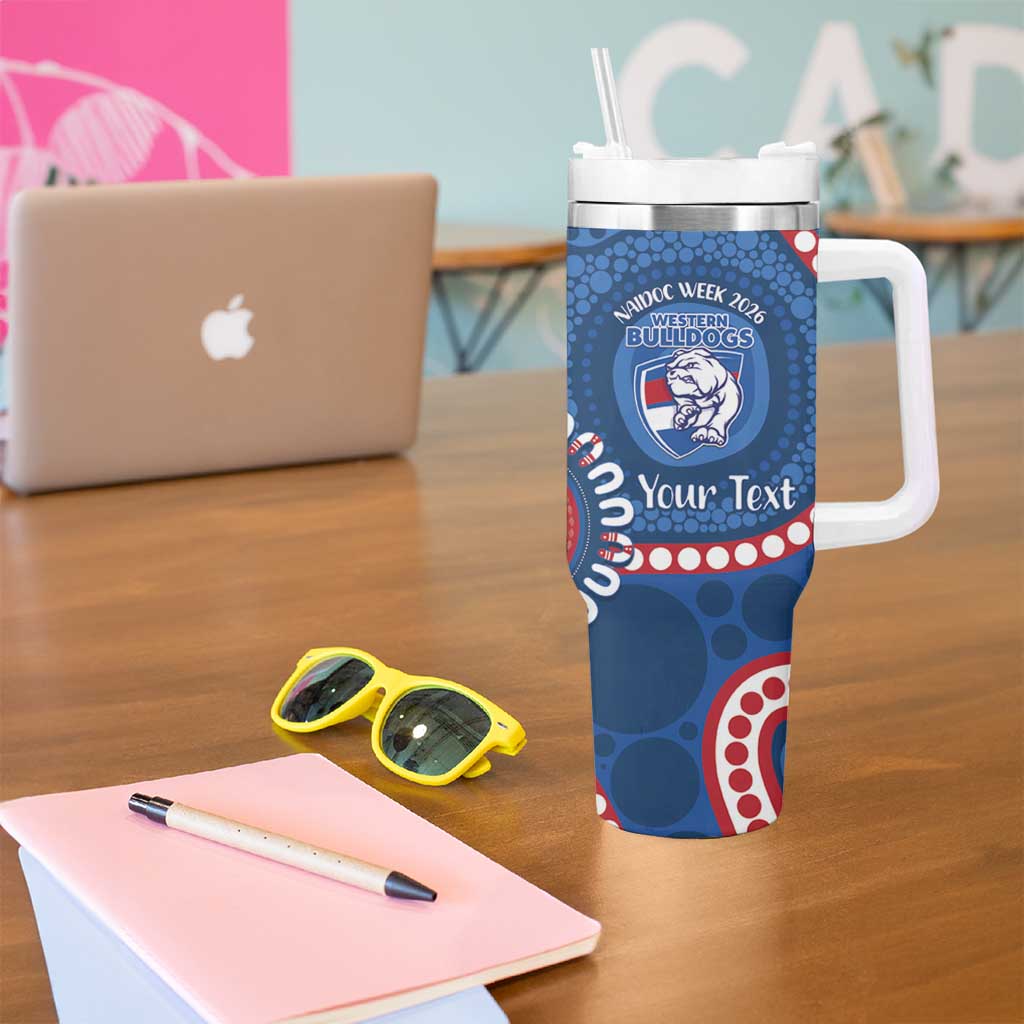 Western Bulldogs NAIDOC 2026 Personalised Tumbler With Handle 50 Years of Deadly Aboriginal Art