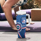 Western Bulldogs NAIDOC 2026 Personalised Tumbler With Handle 50 Years of Deadly Aboriginal Art