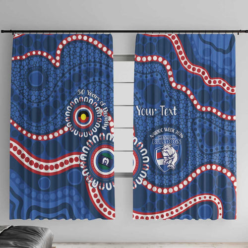 Western Bulldogs NAIDOC 2026 Personalised Window Curtain 50 Years of Deadly Aboriginal Art