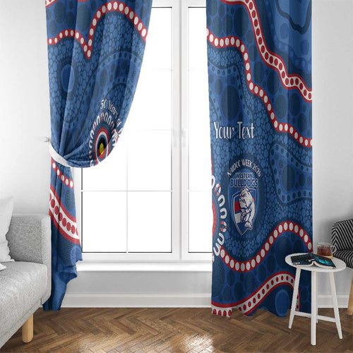 Western Bulldogs NAIDOC 2026 Personalised Window Curtain 50 Years of Deadly Aboriginal Art