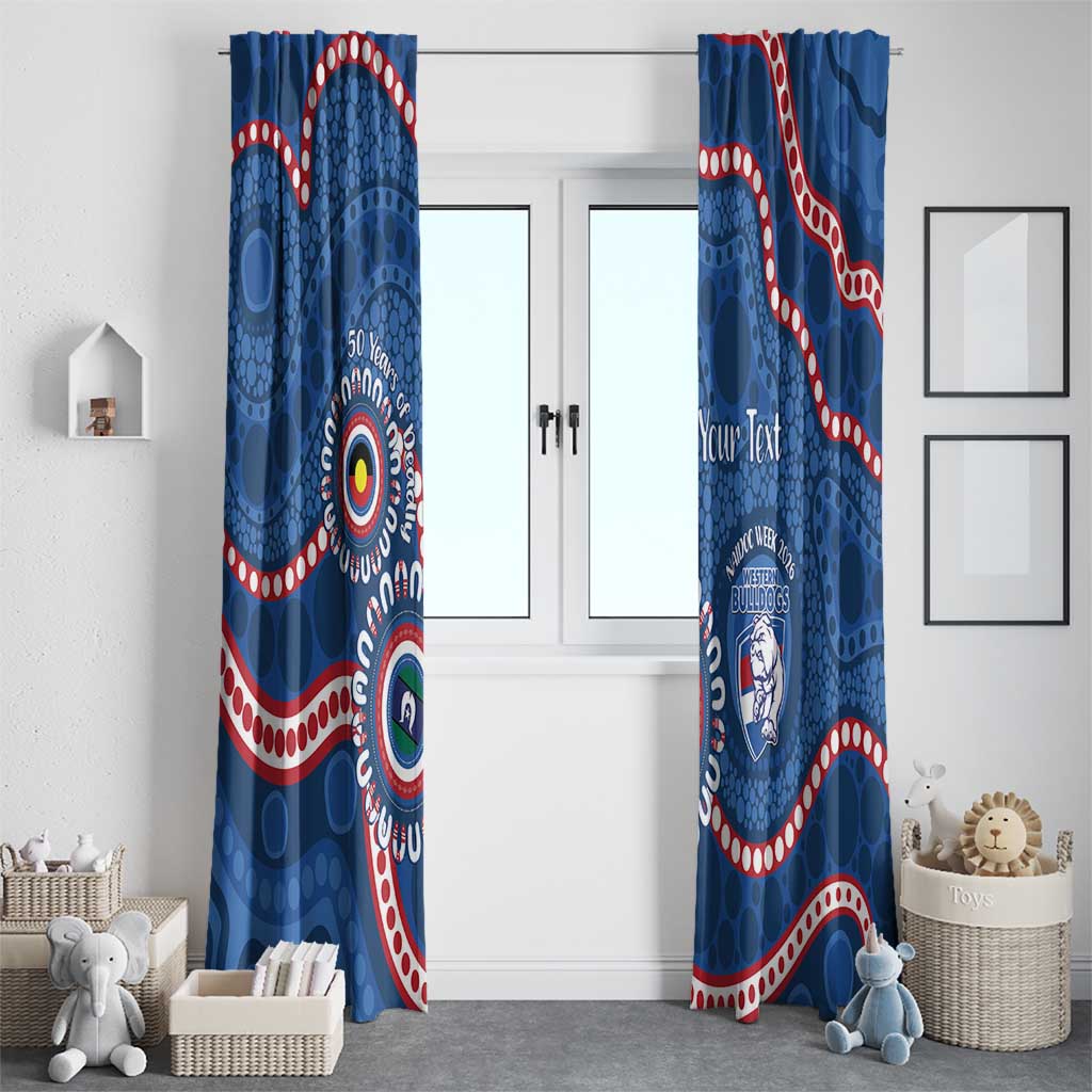 Western Bulldogs NAIDOC 2026 Personalised Window Curtain 50 Years of Deadly Aboriginal Art