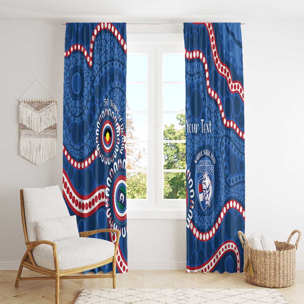 Western Bulldogs NAIDOC 2026 Personalised Window Curtain 50 Years of Deadly Aboriginal Art
