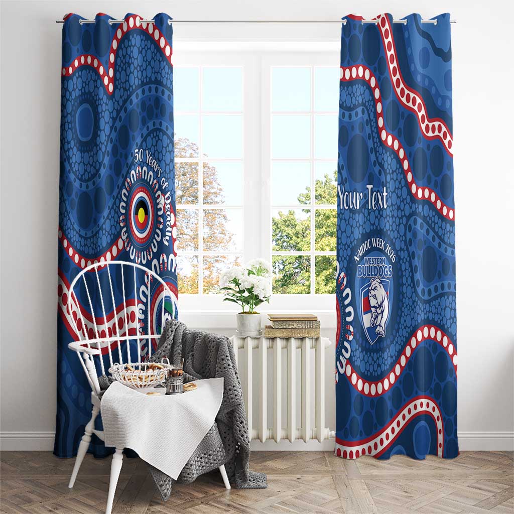Western Bulldogs NAIDOC 2026 Personalised Window Curtain 50 Years of Deadly Aboriginal Art
