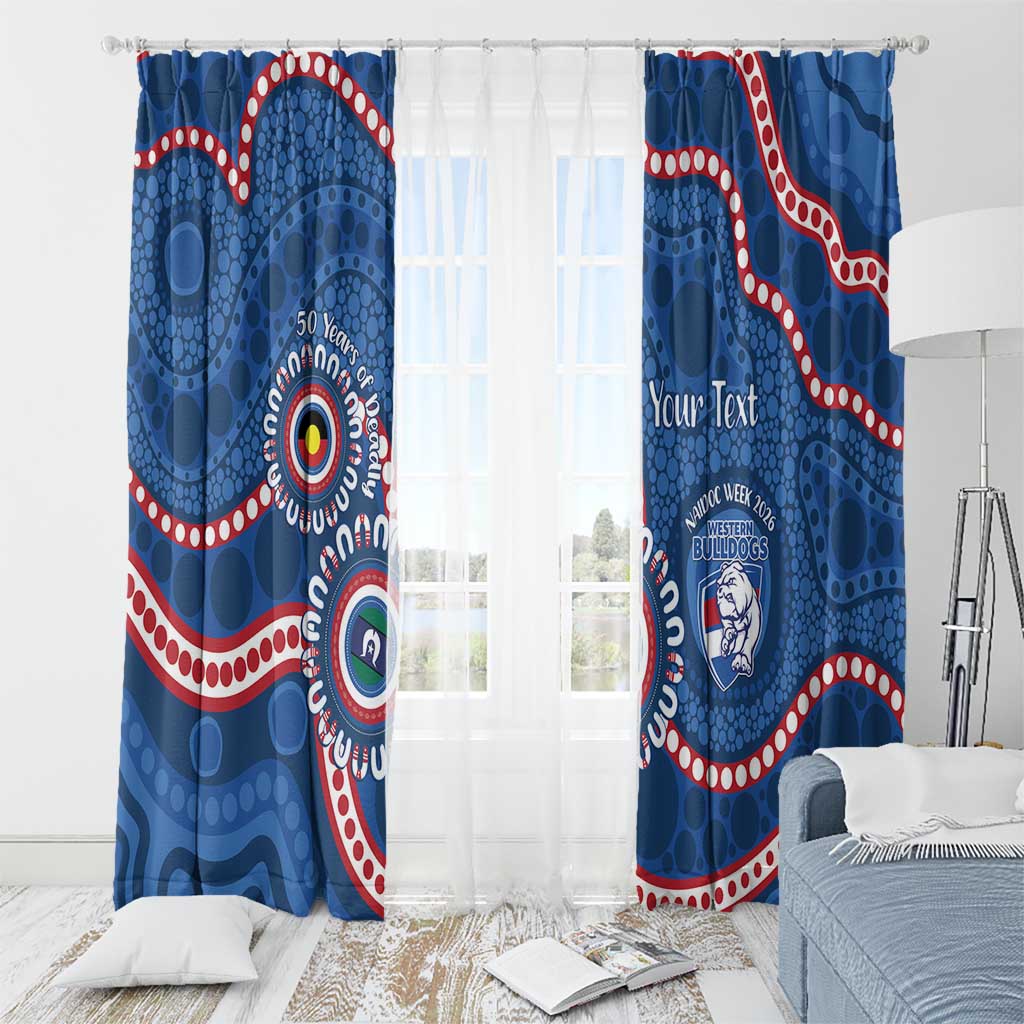 Western Bulldogs NAIDOC 2026 Personalised Window Curtain 50 Years of Deadly Aboriginal Art