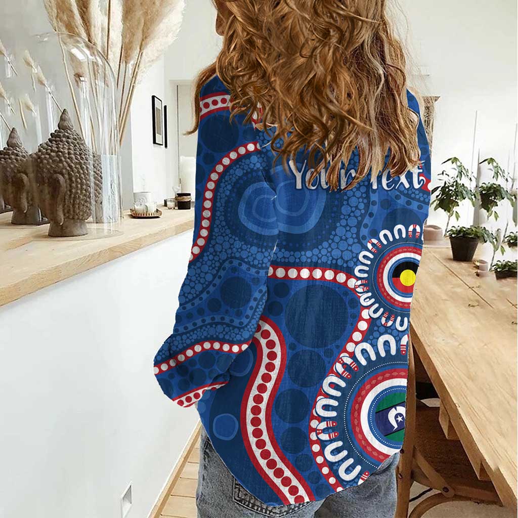 Western Bulldogs NAIDOC 2026 Personalised Women Casual Shirt 50 Years of Deadly Aboriginal Art