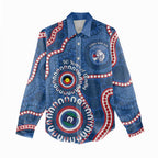 Western Bulldogs NAIDOC 2026 Personalised Women Casual Shirt 50 Years of Deadly Aboriginal Art