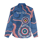 Western Bulldogs NAIDOC 2026 Personalised Women Casual Shirt 50 Years of Deadly Aboriginal Art