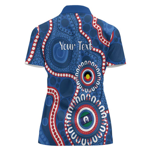 Western Bulldogs NAIDOC 2026 Personalised Women Polo Shirt 50 Years of Deadly Aboriginal Art