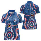 Western Bulldogs NAIDOC 2026 Personalised Women Polo Shirt 50 Years of Deadly Aboriginal Art