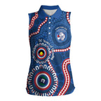Western Bulldogs NAIDOC 2026 Personalised Women Sleeveless Polo Shirt 50 Years of Deadly Aboriginal Art