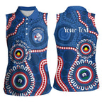 Western Bulldogs NAIDOC 2026 Personalised Women Sleeveless Polo Shirt 50 Years of Deadly Aboriginal Art