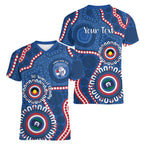 Western Bulldogs NAIDOC 2026 Personalised Women V-Neck T-Shirt 50 Years of Deadly Aboriginal Art