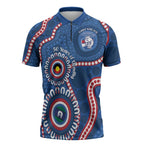 Western Bulldogs NAIDOC 2026 Personalised Zipper Polo Shirt 50 Years of Deadly Aboriginal Art