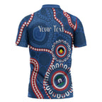 Western Bulldogs NAIDOC 2026 Personalised Zipper Polo Shirt 50 Years of Deadly Aboriginal Art