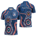 Western Bulldogs NAIDOC 2026 Personalised Zipper Polo Shirt 50 Years of Deadly Aboriginal Art
