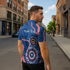 Western Bulldogs NAIDOC 2026 Personalised Zipper Polo Shirt 50 Years of Deadly Aboriginal Art