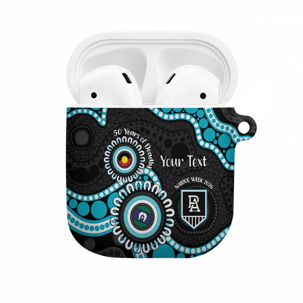 Port Adelaide NAIDOC 2026 Personalised AirPods Case 50 Years of Deadly Aboriginal Art