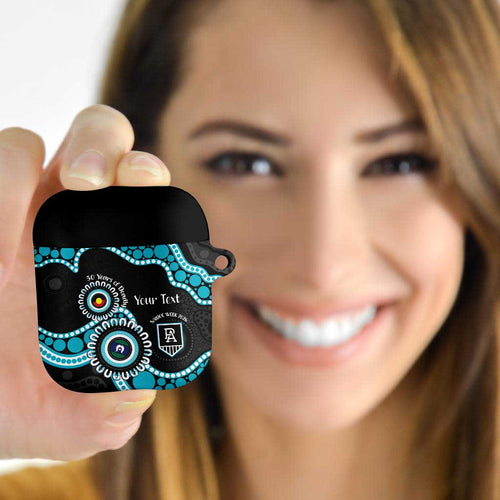 Port Adelaide NAIDOC 2026 Personalised AirPods Case 50 Years of Deadly Aboriginal Art