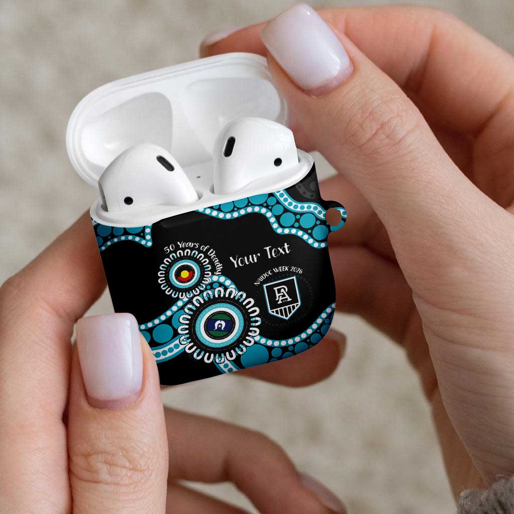 Port Adelaide NAIDOC 2026 Personalised AirPods Case 50 Years of Deadly Aboriginal Art
